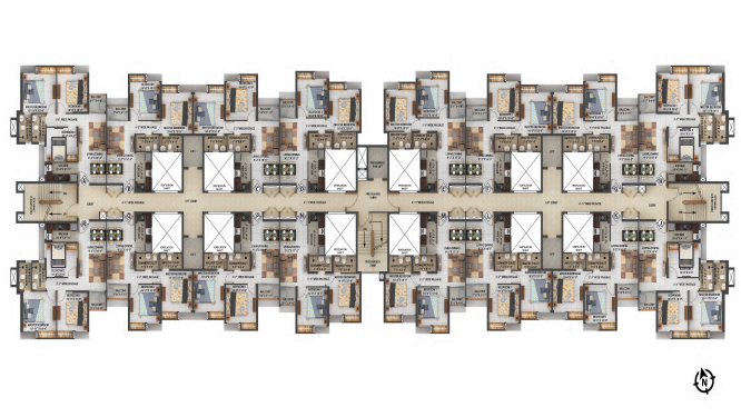 Eldeco Sigma 3 3 BHK Floor Plan